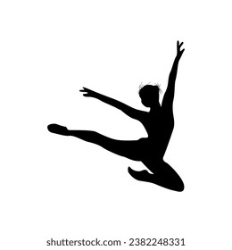 Women dancing silhouettes set, Dance silhouette pack of dancer silhouettes
