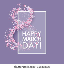 Women day background with flowers