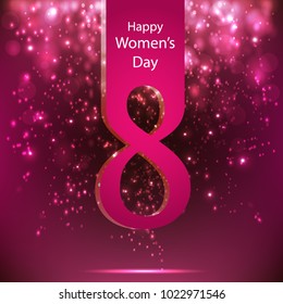 Women day background. Greeting card for women or mother's day. Vector illustration