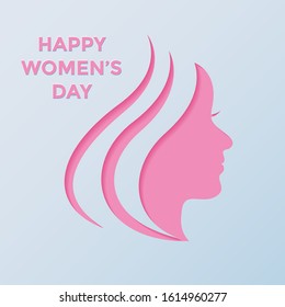 Women day background for greeting card vector illustration