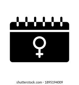 women day calendar date icon.  calender sign. vector illustration.