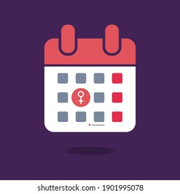 women day calender vector illustration