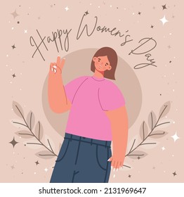 women day design with woman