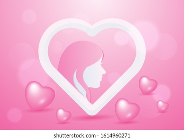 Women day greeting card background vector illustration