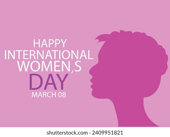 Women Day poster with silhouettes of multicultural women faces in paper cut and copy space,  illustration.