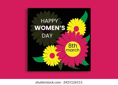 women day social media post, banner design