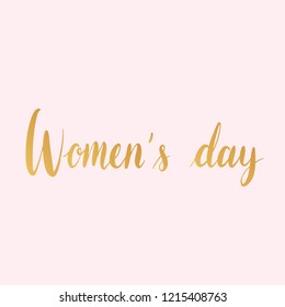 Women day typography style vector