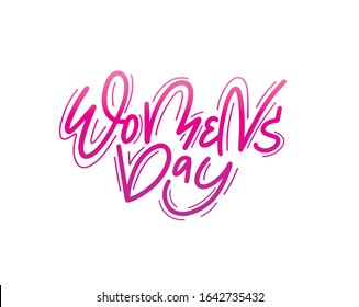 Women Day vector trendy gradient postcard design