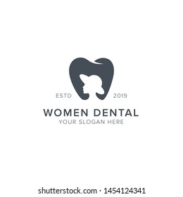 women dental icon logo design