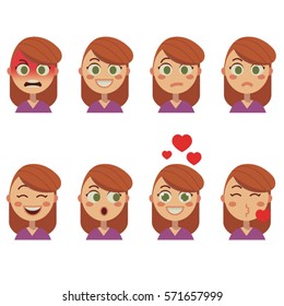 Women with different emotions
