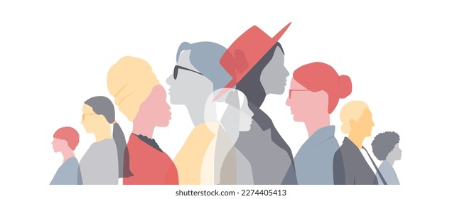 Women of different ethnicities together.