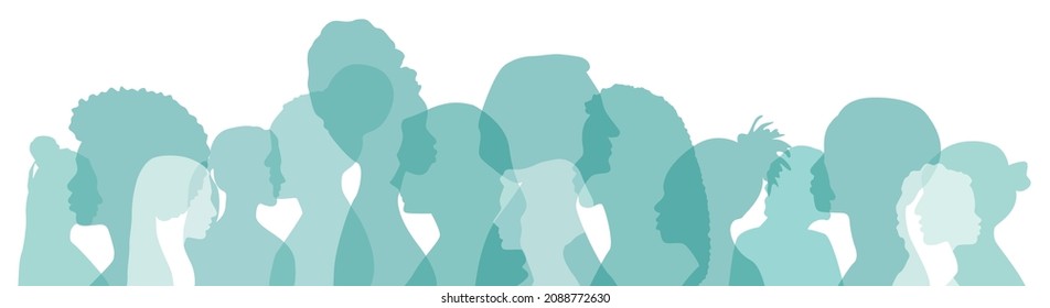 Women of different ethnicities together. Flat vector illustration.