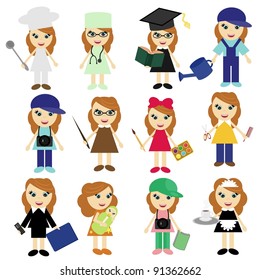 women of different jobs