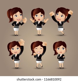 Women with different poses