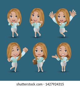 Women Different Poses Vector Stock Vector (Royalty Free) 1427924315 ...