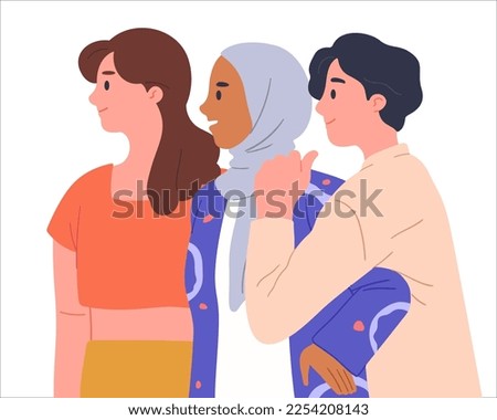 
women with diverse backgrounds help and support each other