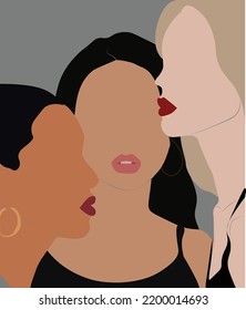 Women diversity illustration and clip art