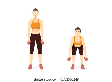 Healthy Woman Standing Arms Akimbo Isolated Stock Vector (Royalty Free ...