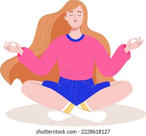 women doing yoga  fitness exercises. Healthy lifestyle, yoga positions isolated on white background - Vector, ILLUSTRATION CONCEPT FOR BANNER, WEBSITE OR LANDING PAGE
