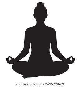 Women doing Yoga.silhouette vector isolated on white background.beauty, slim, lotus, body, fitness, female, pose, relaxation, girl, silhouette, woman, yoga, exercise.