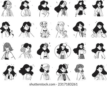 women drawing one line created by ai generate