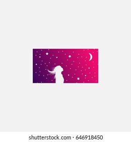 women dreamer vector