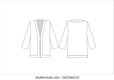 Women Dress Black and White Sketch files fully editable