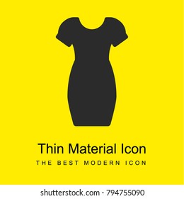 Women Dress bright yellow material minimal icon or logo design