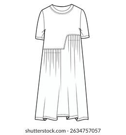 women dress cad drawing. fashion design sketch drawing, dress drawing, fashion and more
