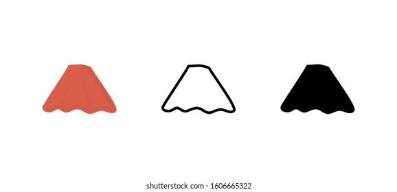 Women Dress clothes icon. Apparel flat, silhouette, line vector illustration on white background