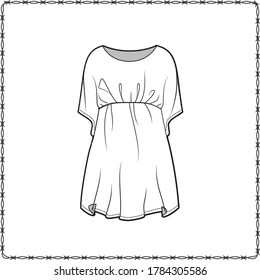 women dress editable fashion flat