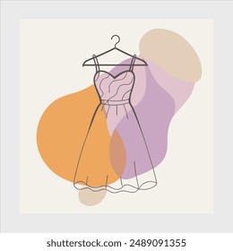 Women dress fashion logo vector illustration