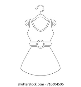 women dress on hanger icon