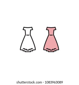 Women dress outline icon