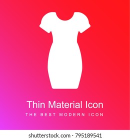 Women Dress red and pink gradient material white icon minimal design