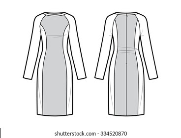 Women Dress Sketch Raglan Stock Vector (Royalty Free) 334520870 ...