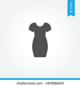 Women dress vector icon, simple women dress sign.
