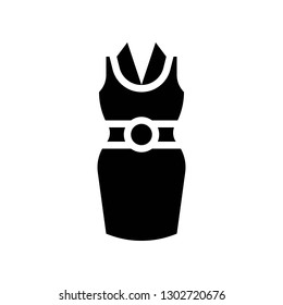 Women dress vector illustration, solid design icon