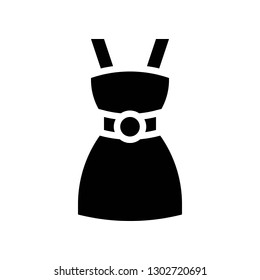 Women dress vector illustration, solid design icon
