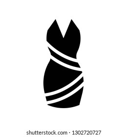 Women dress vector illustration, solid design icon