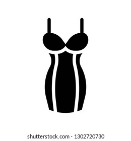 Women dress vector illustration, solid design icon