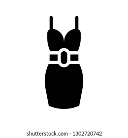 Women dress vector illustration, solid design icon