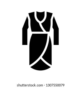 Women dress vector illustration, solid design icon