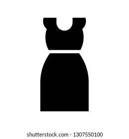 Women dress vector illustration, solid design icon