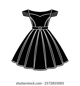 Women dresseps black silhouette illustration Free Vector