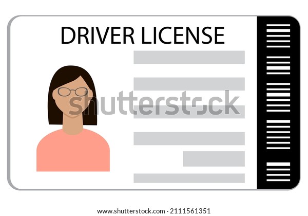 Women driver\
license sign. Id document. Name card. Realistic design. Line icon.\
Vector illustration. Stock image.\
