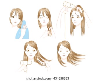 Women To Dry The Hair