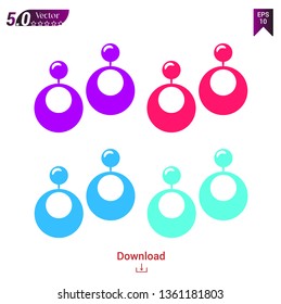 
women earring icon symbol vector illustration on white background
