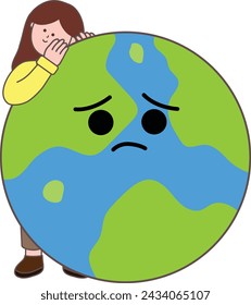 Women and Earth Protection Illustration - Earth Love