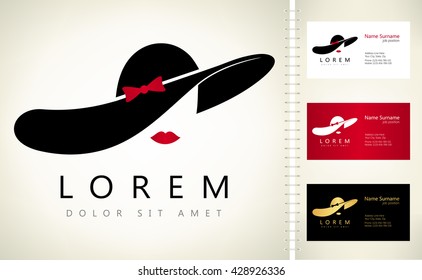 women elegant hat with bow for ladies and lips